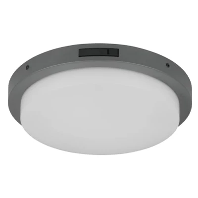 Afbeelding van Trio Lighting LED buiten wandlamp Bermejo, rond, sensor, CCT, antraciet