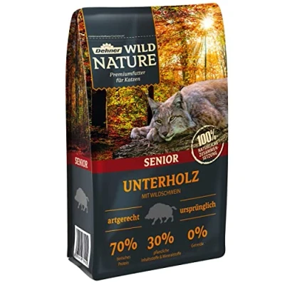 Afbeelding van Dehner Wild Nature Kattenvoer, onderhout, droogvoer, graanvrij, voor oudere katten, wilde zwijnen, 1,5 kg