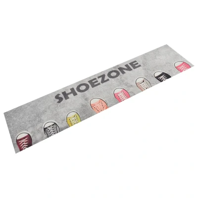 Afbeelding van vidaXL Keukenmat wasbaar shoezone print 60x300 cm fluweel
