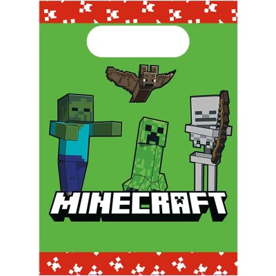 Afbeelding van Uitdeelzakjes Minecraft Papier 16x22cm 4 stuks