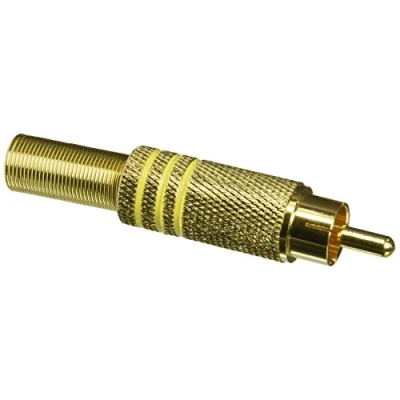 Afbeelding van Mannelijke Rca Plug Verguld Geel per 10