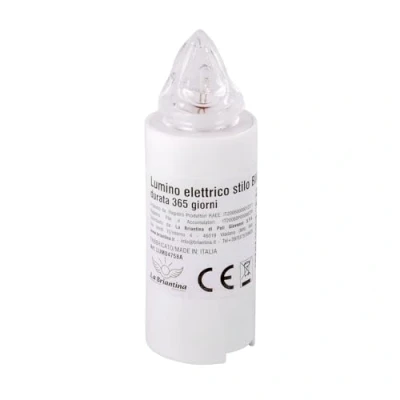 Afbeelding van La Briantina Elektrisch led theelicht, 365 dagen, wit met intermitterend licht, 9,5 x ø3,3 cm