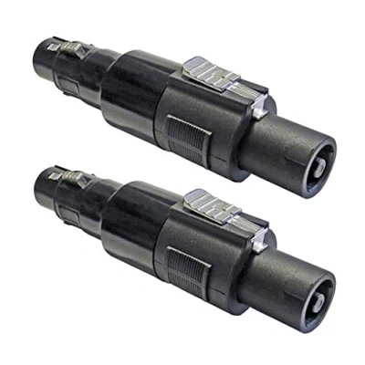 Afbeelding van keepdrum ADA038 Speakon adapter connector XLR vrouwelijk naar 2 STUKS