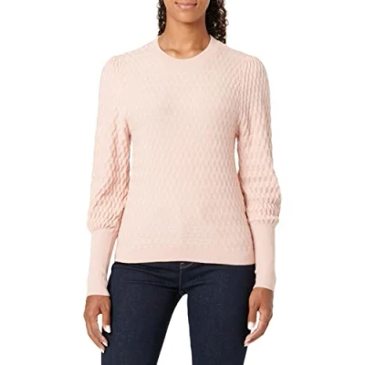 Afbeelding van ONLY Dames ONLFAYE L/S POFFSLEEVE CC KNT pullover, Rose Smoke/Detail:Melange, XL