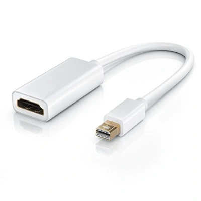 Afbeelding van CSL Full HD Mini Display Port naar HDMI Adapter Kabel (1080p) incl. Audio/MiniDP stekker bus/compatibel met Apple producten/PC grafische kaarten