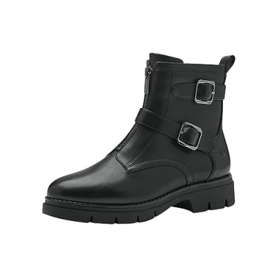 Afbeelding van Tamaris Cowboy/Bikerlaarsjes, Dames, Maat: 40, Black matt Kunststof