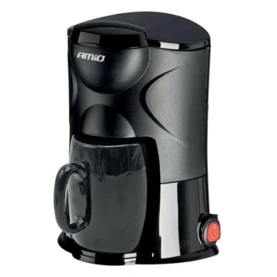 Afbeelding van AMIO Koffiezetapparaat Auto Koffiezetter met Mok (12v/170w) Zwart Contraplug