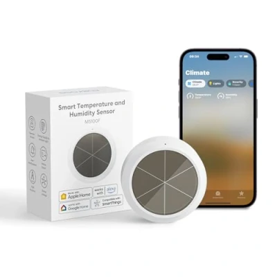 Afbeelding van meross Wifi hygrometer, thermometer voor binnen, vereist Hub, Smart temperatuur en vochtigheidssensor, compatibel met Apple HomeKit, Alexa, Google Home, SmartThings (bevat geen hub)