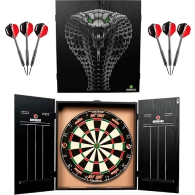 Afbeelding van Ruthless Home Dartcentrum Compleet Dartboard Centre inclusief kast, dartbord en 2 dartsets (Cobra)