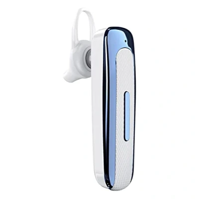 Afbeelding van Draadloze Bluetooth headset, E1 hoofdtelefoon Handsfree Business headset stereo koptelefoon Sportoortelefoon voor veiligheid Rijden, hardlopen, sport en zaken(wit Blauw)