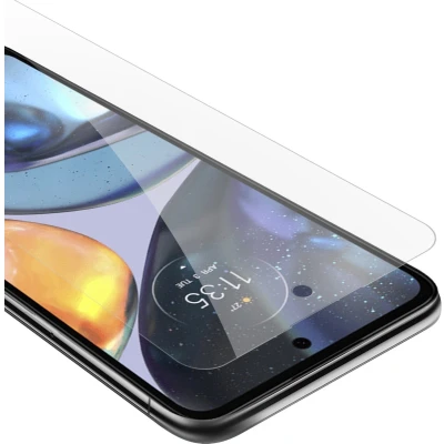 Afbeelding van Cadorabo Screenprotector geschikt voor Motorola MOTO G22 Pantser film Beschermende in KRISTALHELDER Geharde (Tempered) display beschermglas 9H hardheid met 3D Touch