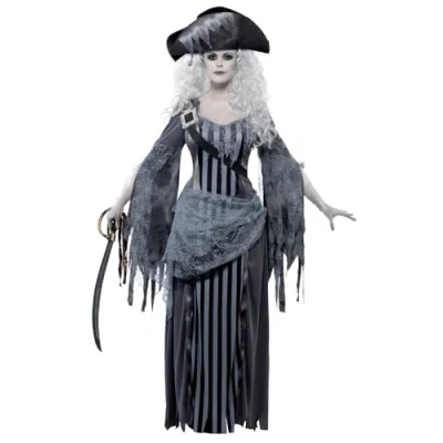 Afbeelding van Piraat geest dameskostuum Halloween verkleedkleding maat M (40 42)