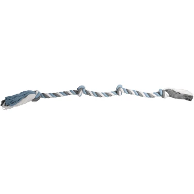 Afbeelding van &quot;Flostouw Jan Jumbo Hondenspeelgoed met 2 knopen&quot; Blauw / 150,00 cm x 12,00
