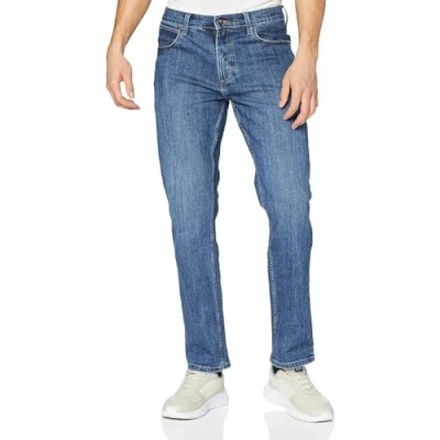 Afbeelding van Wrangler Authentic Jeans spijkerbroek met rechte pasvorm voor heren, Mid Stone, 33W/32L
