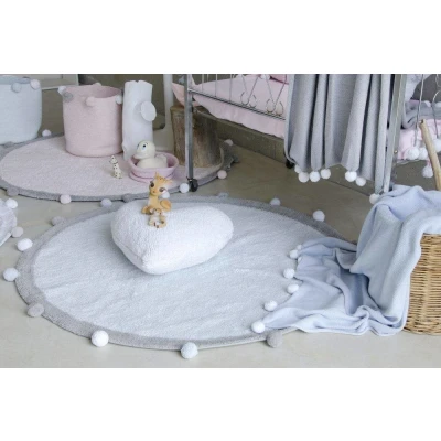 Afbeelding van Lorena Canals Wasbaar Vloerkleed Bubbly Soft Blue