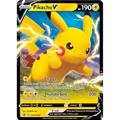 Afbeelding van Grote Pokémon V kaart, jumbo XXL, reclamekaart, officiële Engelse taal (SWSH061 V)