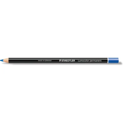 Afbeelding van 12x Staedtler potlood Lumocolor permanent glasochrom, blauw