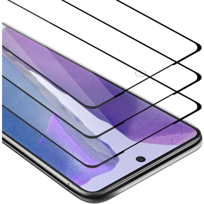 Afbeelding van Cadorabo Screenprotector geschikt voor Samsung Galaxy S20 Volledig scherm pantserfolie Beschermfolie in TRANSPARANT met ZWART Gehard (Tempered) display beschermglas 9H hardheid 3D Touch