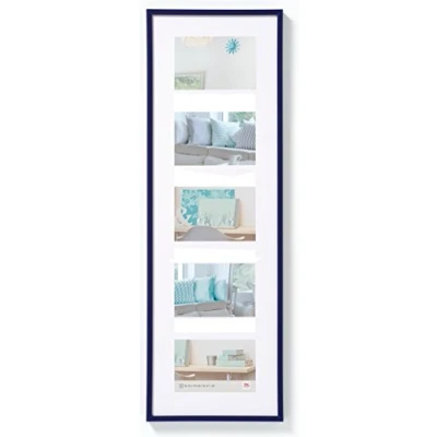 Afbeelding van Walther Design New Lifestyle Kunststof Fotolijst Vijfluik Fotomaat 15x10cm Blauw
