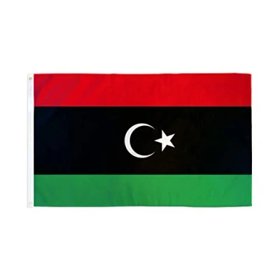 Afbeelding van Libië Vlag 150x90 cm Libische vlaggen 90 x 150 Banner 3x5 ft Hoge kwaliteit AZ FLAG