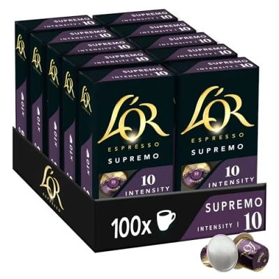 Afbeelding van L&#039;OR Espresso Supremo Koffiecups Intensiteit 10/12 10 x capsules