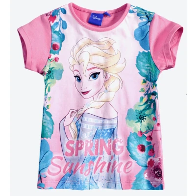 Afbeelding van Disney Frozen T shirt Spring Sunshine roze Maat 122 (7 jaar)