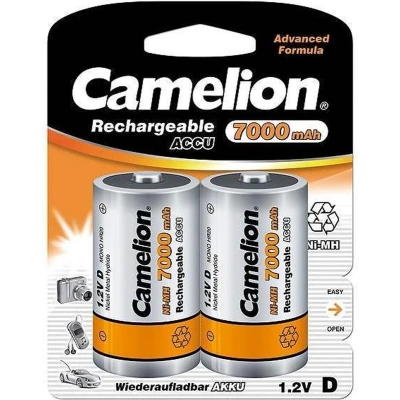 Afbeelding van Camelion Mono D 7000mAh NiMH batterij 2 stuks