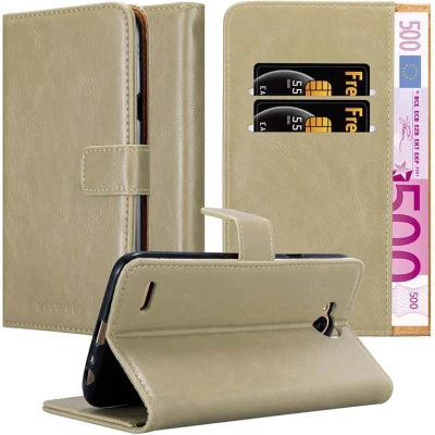 Afbeelding van Cadorabo Hoesje geschikt voor LG X POWER 2 in CAPPUCCINO BRUIN Beschermhoes met magnetische sluiting, standfunctie en kaartvakje Book Case Cover Etui