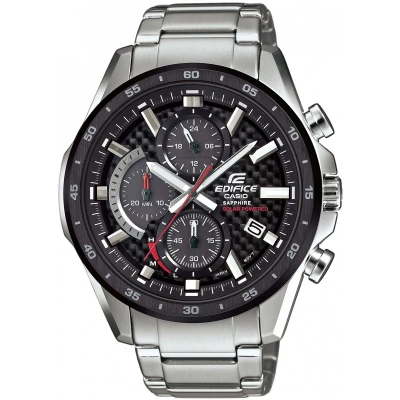 Afbeelding van Casio Edifice EFS S540DB 1AUEF horloge Horloges GrijsRoodZilverkleurZwart