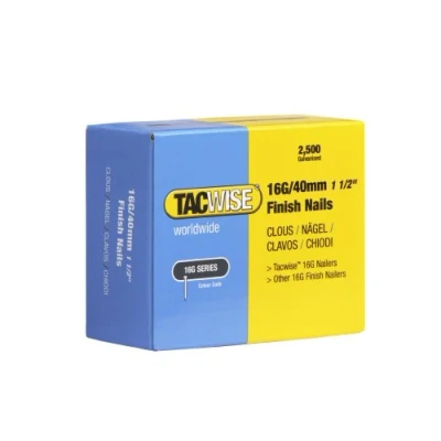 Afbeelding van Tacwise 0319 Type 16G / 40 mm gegalvaniseerde afwerking, 2500 stuks