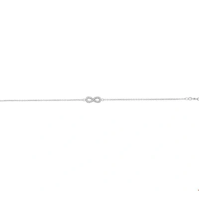 Afbeelding van Armband Zilver Infinity Zirkonia 1,0 mm 16 + 2,5 cm