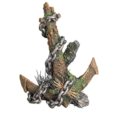Afbeelding van Nobby Aqua Ornaments anker met planten, 14,5 x 10,0 19,0 cm, 1 stuk