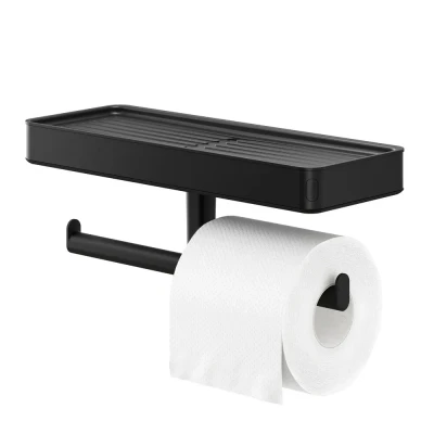 Afbeelding van WC Rolhouder Tiger Carv Met Planchet Zwart