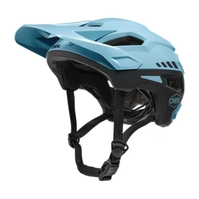 Afbeelding van O&#039;NEAL Fietshelm, mountainbike helm met ventilatiegaten, veiligheidscertificering EN1078, Trailfinder Split V.20, MTB helm, ijsblauw/zwart, maat L/XL