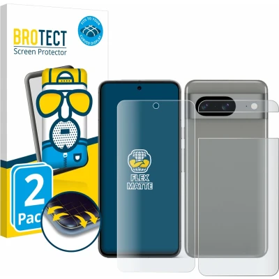 Afbeelding van BROTECT Screenprotector voor Google Pixel 8 (Voor+Achter) Folie Beschermfolie matte volledig dekking (2 Stuks)