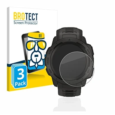 Afbeelding van BROTECT Screenprotector voor Garmin Instinct / Tactical Edition Folie Beschermfolie Beschermglas transparant (3 Stuks)