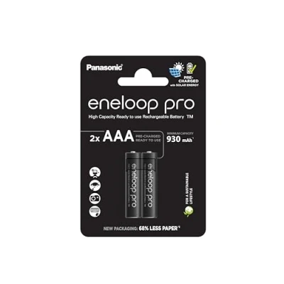 Afbeelding van Panasonic eneloop pro, voorgeladen, 2 pack BK 4HCDE/4BE oplaadbare batterij NiMH, Micro, AAA, HR03,
