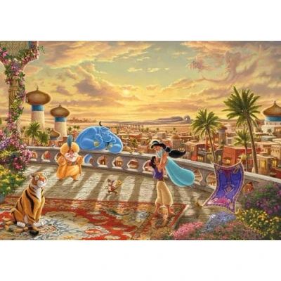 Afbeelding van Schmidt Spiele 58032 Thomas Kinkade, Disney, Jasmine Dancing in The Desert Sunlight, puzzel met 1000 stukjes, karton