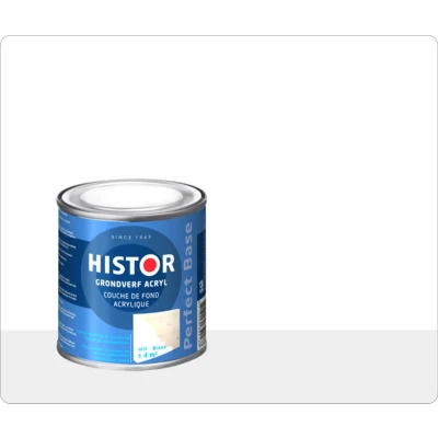 Afbeelding van histor perfect base grondverf acryl wit 0.25 ltr