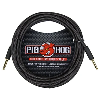 Afbeelding van Pig Hog PC H20BK Zwart Geweven Instrument Kabel, 20ft