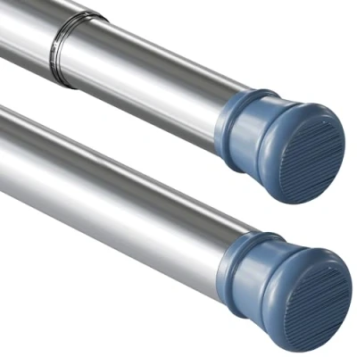 Afbeelding van Douchegordijnstang, 1 stuk, zonder boren, telescoopstang, kledingstang, gordijnroede, klembaar, voor kasten, ramen, kledingkast, 90 160 cm, zilver (diameter 25 mm)