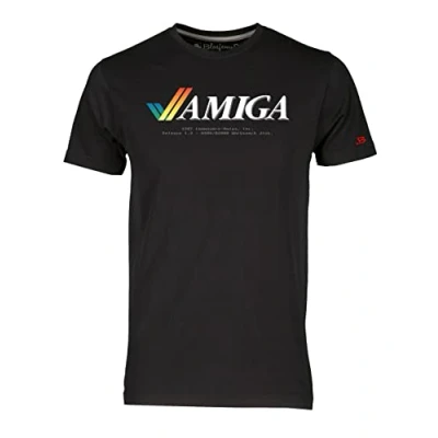 Afbeelding van Blasfemus Commodore Amiga T shirt voor heren, jaren 80, vintage nerd, Zwart, XL