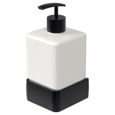Afbeelding van Haceka aline zeepdispenser zwart aluminium keramiek 1208644
