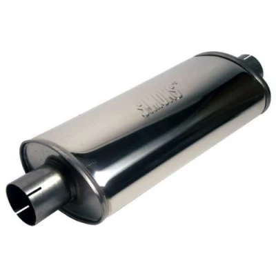 Afbeelding van Demper 63mm ovaal 185/115mm 420mm lang RVS Simons Big universeel