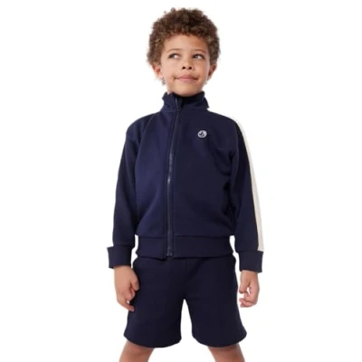 Afbeelding van Petit Bateau MIT Reissverschluss UND Stehkragen Sweater met rits voor kinderen, Maat: 152, Smoking