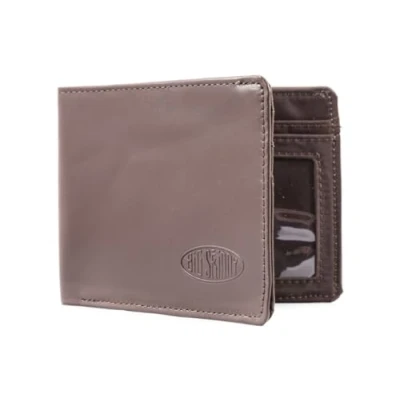 Afbeelding van Big Skinny Bi Fold Slim Wallet voor heren, leer, maximaal 25 kaarten, bruin