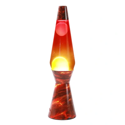 Afbeelding van i Total Lavalamp Lava Lamp Sfeerlamp 40x11 cm Glas/Aluminium 30W Vulkaan XL1781