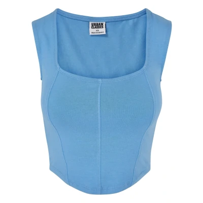 Afbeelding van Urban Classics Short Corsage Top, Dames, Maat: 5XL, Horizonblue