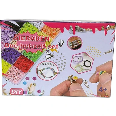 Afbeelding van Sieraden Doe het zelf set Cadeau Knutselen DIY Complete Creatief Meisjes Kleikralen