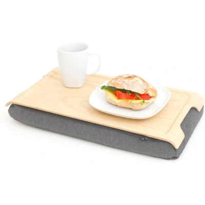 Afbeelding van Bosign Laptray Mini Antislip licht Essenhouten bovenblad 43 x 23 6,5 cm